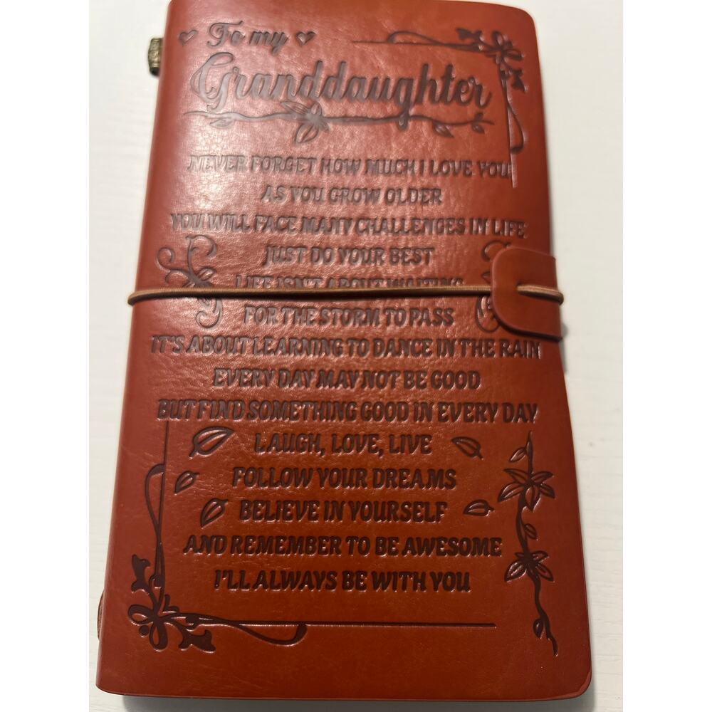 To My Granddaughter Notebook Leather Journal 140 pages New